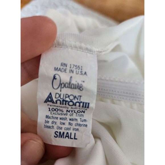 80s/90s White Nylon Maxi Slip - Picture 5 of 6